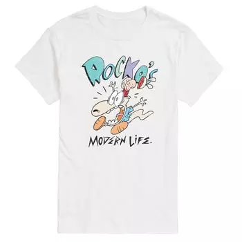 Футболка с рисунком Big & Tall Rockos Modern Life Scared License