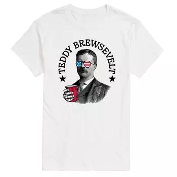 Футболка с рисунком Big & Tall Teddy Brewsevelt License, белый