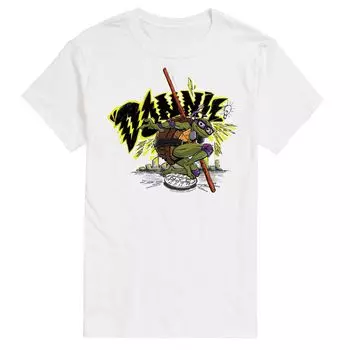Футболка с рисунком Big & Tall Teenage Mutant Ninja Turtles Don Licensed Character, белый