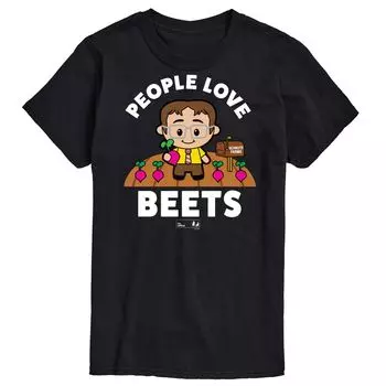 Футболка с рисунком Big & Tall The Office People Love Beets, Black Licensed Character, черный