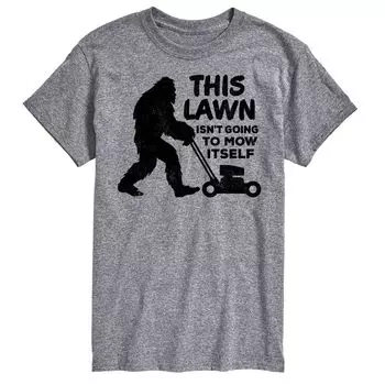 Футболка с рисунком Big & Tall This Lawn Sasquatch Licensed Character, серый