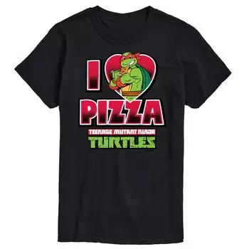 Футболка с рисунком Big & Tall TMNT Love Pizza License, черный