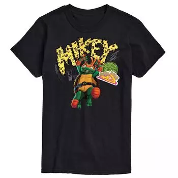 Футболка с рисунком Big & Tall TMNT Mutant Mayhem Mikey, Black Nickelodeon, черный