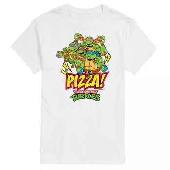 Футболка с рисунком Big & Tall TMNT Pizza License, белый