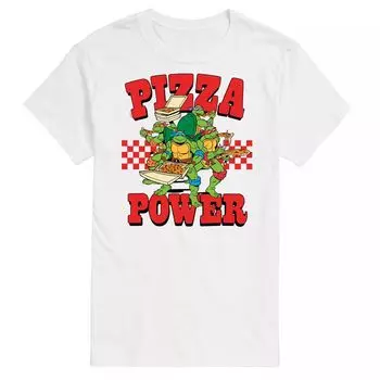 Футболка с рисунком Big & Tall TMNT Pizza Power License, белый
