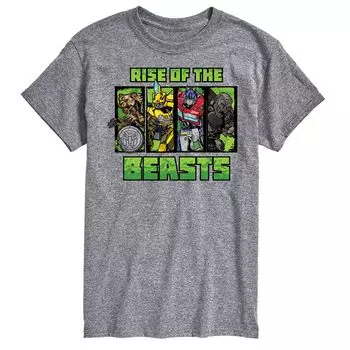 Футболка с рисунком Big & Tall Transformers: Rise Of The Beasts Licensed Character, серый