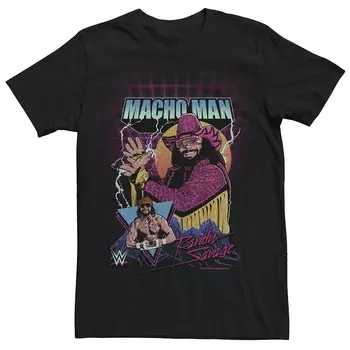 Футболка с рисунком Big & Tall WWE Macho Man Randy Savage Licensed Character, черный