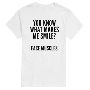 Футболка с рисунком Big & Tall You Know What Makes Me Smile Licensed Character, белый