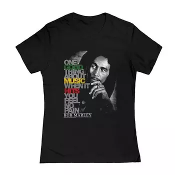 Футболка с рисунком Bob Marley Good Music для юниоров Licensed Character, черный