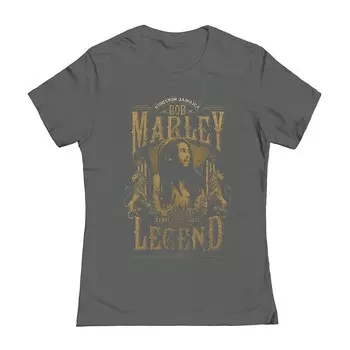 Футболка с рисунком Bob Marley Legend для юниоров Licensed Character, цвет Charcoal