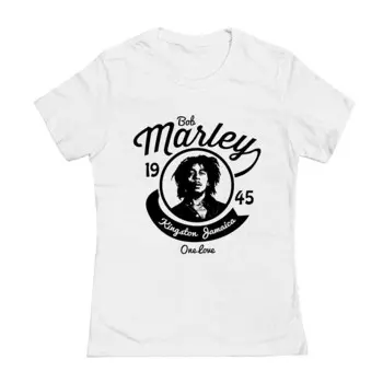 Футболка с рисунком Bob Marley One Love для юниоров Licensed Character, белый