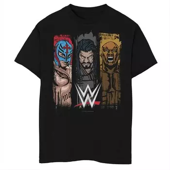 Футболка с рисунком Бобби Лэшли для мальчиков WWE Rey Mysterio Roman Reigns Bobby Lashley Licensed Character, черный