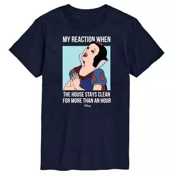 Футболка с рисунком «Большая и высокая Белоснежка» Принцесса, Голубая Disney, синий