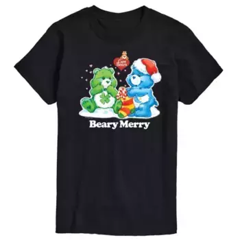 Футболка с рисунком больших и высоких медведей заботы и веселья Licensed Character, черный