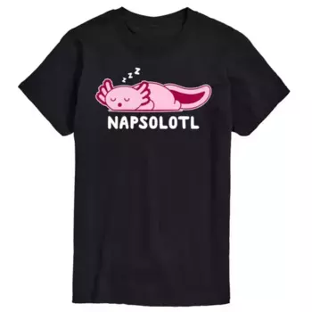 Футболка с рисунком большого и высокого акслотля "napsalotl" Licensed Character, черный
