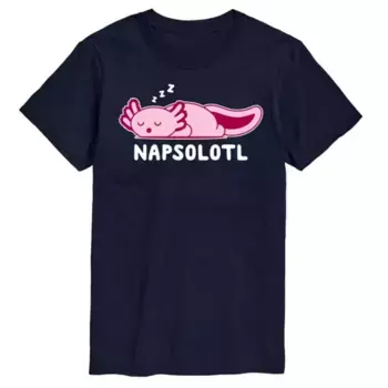 Футболка с рисунком большого и высокого акслотля "napsalotl" Licensed Character, синий