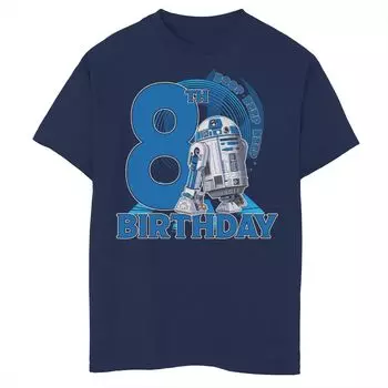 Футболка с рисунком «Boop Beep Beep» на 8-й день рождения для мальчиков 8–20 лет «Звездные войны» R2-D2 Star Wars
