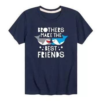 Футболка с рисунком Brothers Best Friends для мальчиков 8–20 лет Licensed Character, синий