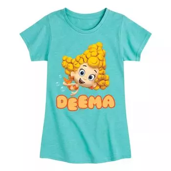 Футболка с рисунком Bubble Guppies Deema для девочек 7–16 лет Licensed Character, синий