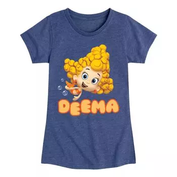 Футболка с рисунком Bubble Guppies Deema для девочек 7–16 лет Licensed Character, синий