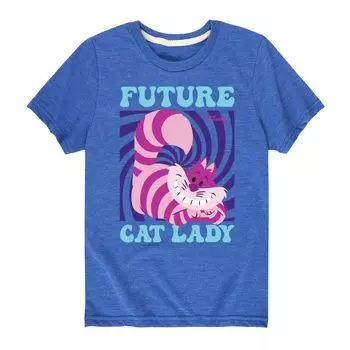 Футболка с рисунком «Будущая кошатница» для мальчиков 8–20 лет «Чеширский кот» Disney's «Алиса в стране чудес» Disney, синий