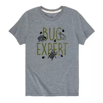 Футболка с рисунком «Bug Expert» для мальчиков 8–20 лет Licensed Character, серый