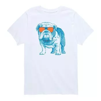 Футболка с рисунком Bulldog для мальчиков 8–20 лет Licensed Character, белый