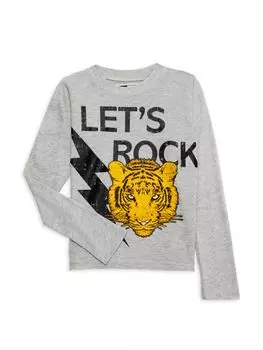 Футболка с рисунком Burnout Litte Boy Vintage Havana, серый