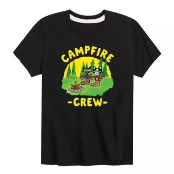Футболка с рисунком Campfire Crew для мальчиков 8–20 лет Licensed Character, черный
