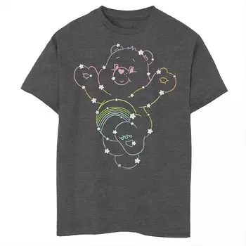Футболка с рисунком Care Bears Cheer Bear Constellation для мальчиков 8–20 лет Licensed Character, цвет Charcoal Heather
