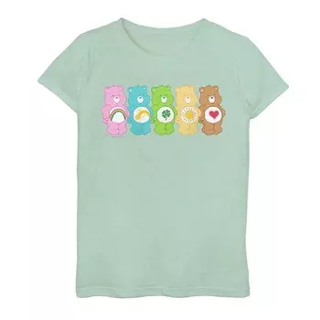 Футболка с рисунком Care Bears Line Group для девочек 7–16 лет Licensed Character, цвет Mint