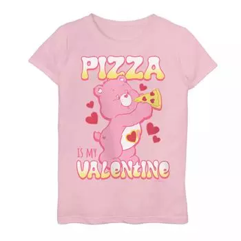 Футболка с рисунком Care Bears Pizza Is My Valentine для девочек 7–16 лет Licensed Character