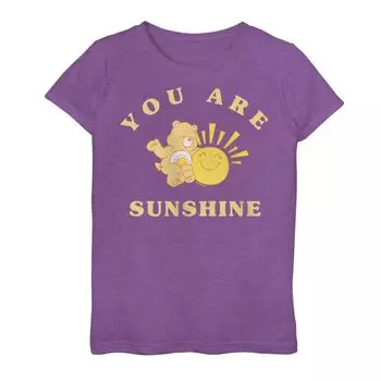 Футболка с рисунком Care Bears You Are Sunshine Funshine Bear для девочек 7–16 лет Licensed Character