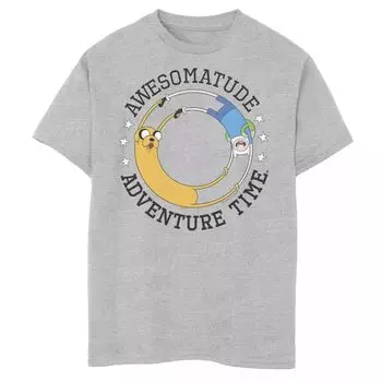 Футболка с рисунком Cartoon Network Awesomatude Adventure Time для мальчиков 8–20 лет Licensed Character