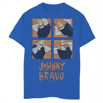 Футболка с рисунком Cartoon Network Johnny Bravo для мальчиков 8–20 лет с прической и рисунком Licensed Character