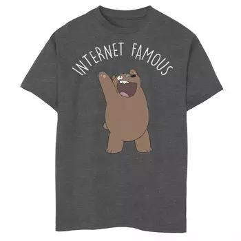 Футболка с рисунком Cartoon Network We Bare Bears для мальчиков 8–20 лет, известная в Интернете Licensed Character