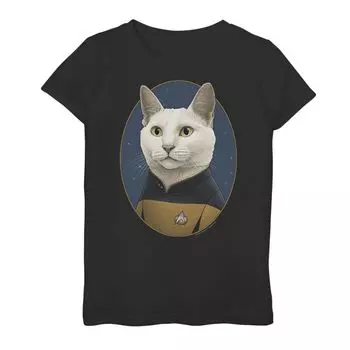 Футболка с рисунком Cat Formation Star Trek Data для девочек 7–16 лет Licensed Character