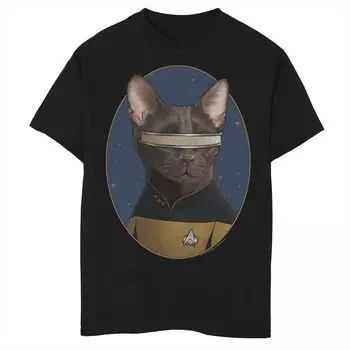 Футболка с рисунком Cat Formation Star Trek LaForge для мальчиков 8–20 лет Licensed Character