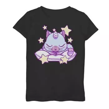 Футболка с рисунком «Caticorn Pillow Nap Stars» для девочек 7–16 лет Licensed Character
