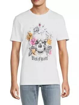 Футболка с рисунком черепа Eleven Paris, белый