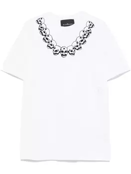 Футболка с рисунком черепа John Richmond, белый