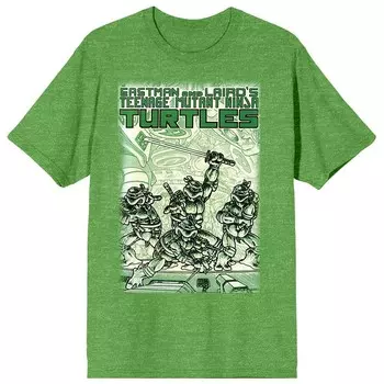 Футболка с рисунком «Черепашки-ниндзя» для юниоров TMNT Comic Origins Licensed Character, зеленый