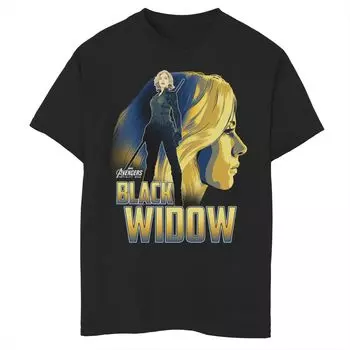 Футболка с рисунком «Черная вдова» для мальчиков 8–20 лет Marvel Avengers Licensed Character