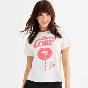 Футболка с рисунком Cherry Coke Very Cherry для юниоров Licensed Character, цвет Egret