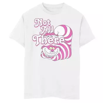 Футболка с рисунком «Чеширский кот не все там» для мальчиков 8–20 лет, Disney's «Алиса в стране чудес» Disney, белый