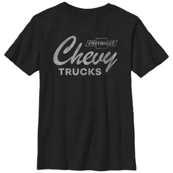 Футболка с рисунком Chevy Trucks для мальчиков Licensed Character, черный