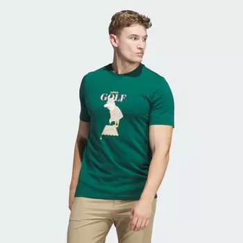 Футболка с рисунком Chip Greens Adidas, цвет Collegiate Green