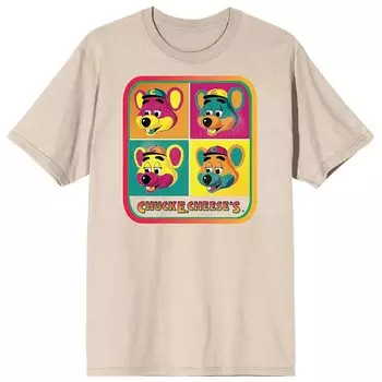 Футболка с рисунком Chuck E. Cheese для юниоров Licensed Character, коричневый