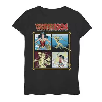 Футболка с рисунком «Чудо-женщина» и гепарда для девочек 7–16 лет DC Comics Licensed Character