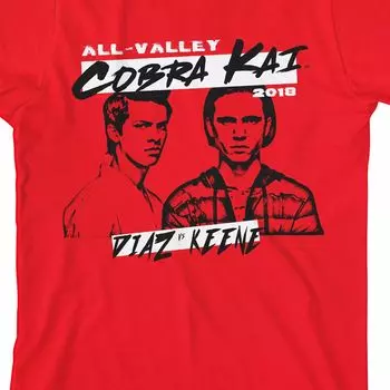 Футболка с рисунком Cobra Kai All Valley 2018 для мальчиков 8–20 лет Licensed Character